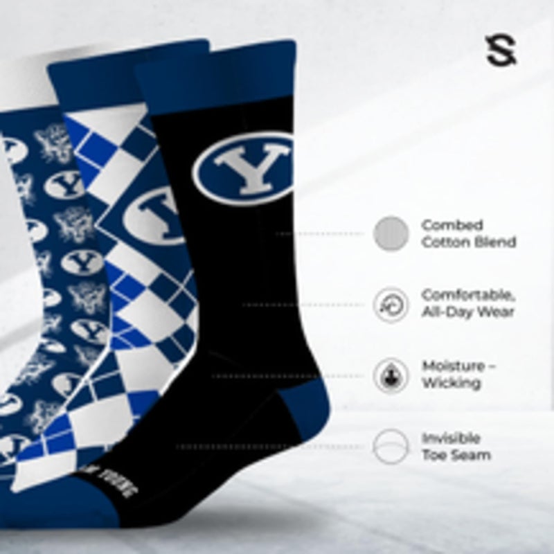 Strideline Store Mens NCAA Dress Socks- The Executive 3 Pack-One Size Fits Most - Image 2